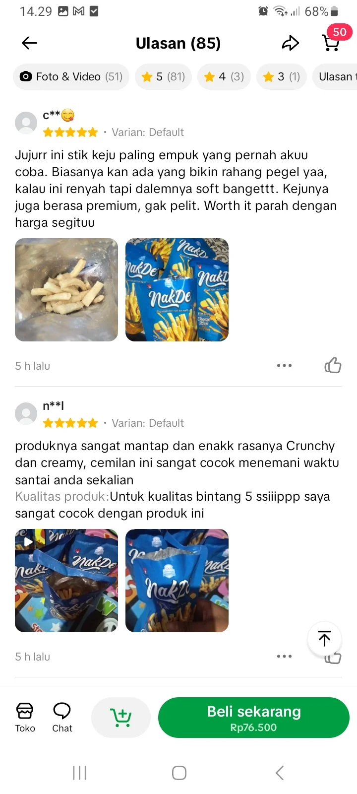 Review Cheese Stick Premium NakDe 11